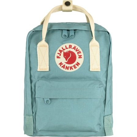 Fjällräven Kånken Mini Bag in Sky Blue/Light Oak, Vinylon-F