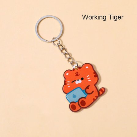 Tiger Nyckelring Väska Hängande Hänge ARBETANDE TIGER ARBETANDE TIGER