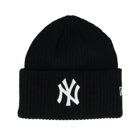 New Era - MLB Svart cuff Beanie - New York Yankees Black Wide Cuff @ Hatstore