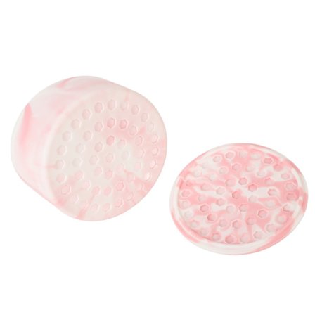 Silikon Kaffefilter Oppbevaringsholder Anti Støv Rund Dispenser Lettvekt for Hjem og Kaffebar Rosa Hvit