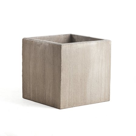 Pflanzentrog aus Beton, 750 x 750 mm, grau