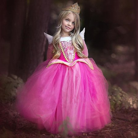 Barn Flickor Prinsessan Aurora Törnrosa Cosplay Kostym Tutu Tyllklänning Tmall