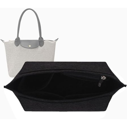 Taskeorganisatorindsats til dametasker (Stor) Håndtaskeorganisator. Sort-L