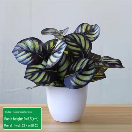 Dekorativt litet set med konstgjorda krukväxter för hem och vardagsrumsinredning