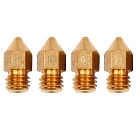 24 stk 3D-printer Messing Mk8 Ekstruderdyse 1,75 mm