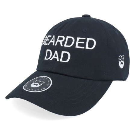 Bearded Man - Svart unconstructed Keps - Bearded Dad Black Dad Cap @ Hatstore