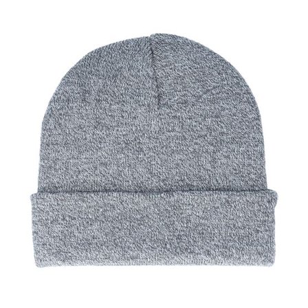 Beechfield - Grå cuff Beanie - Heather Grey Cuff Blank Beanie @ Hatstore