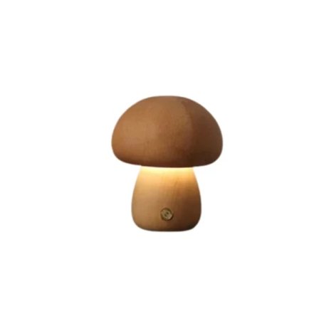 Mushroom Lamp, High Quality Wood Mushroom Bedside Lamp with LED Touch Switch, Bedside, Bedroom, Reading, Night Light