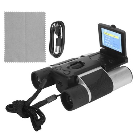 Video Foto Opptaker Kikkert, 10x Forstørrelse 1080P 5MP LCD Digital Kikkert med Kamera for Konserter og Sportsvisning, Holdbar og