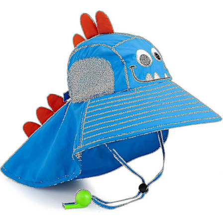 Lasten aurinkohattu, UPF 50+ poikien ja tyttöjen suojahattu leveällä reunalla ja verkkokankaalla, säädettävä leukahihna