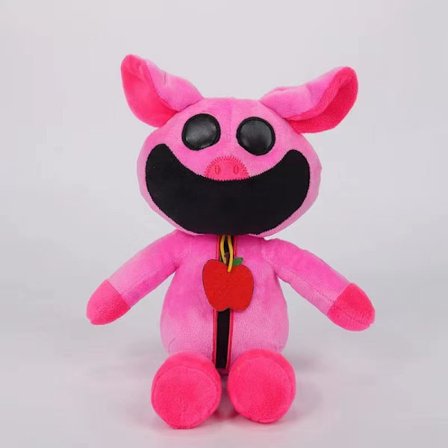 Smiling Critters Skummel smilende dyreserie dukke rosa gris plysj leketøy Stående stilling rosa gris 30cm 130g