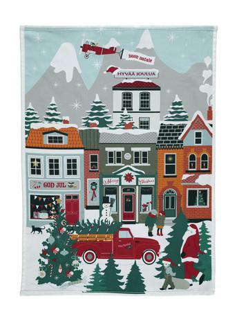 Kökshandduk Stad Home Decoration Christmas Decoration Christmas Accessories Multi/mönstrad Noble House