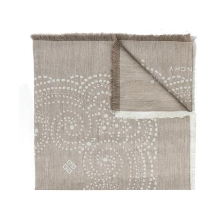 Givenchy, Shawl with logo Grijs, Dames, Maat:ONE Size,grafisch patroon