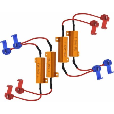 4 kpl LED-kuormavastus 50W 8 ohm ajovalojen sumuvalojen suuntavilkkujen hypervilkun korjaamiseen