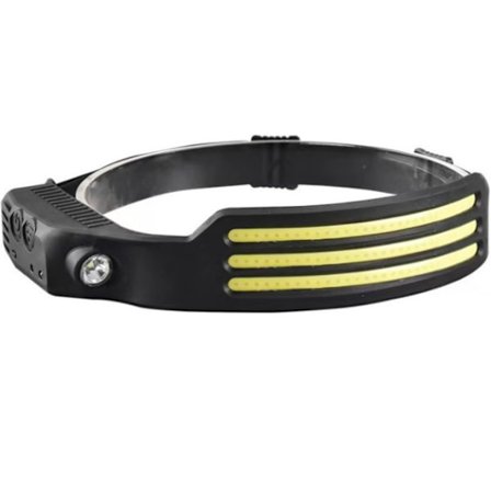 Latautuva otsalamppu, laaja säde ja erittäin kirkas otsalamppu kädet vapaana -sensorilla, LED-otsalamppu 1200mAh IPX4 vedenkestävä ja kevyt