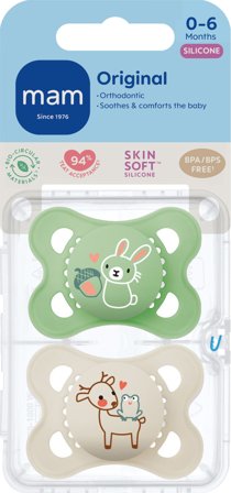 Mam Original narresmokk 0-6 måneder nøytral 2 stk