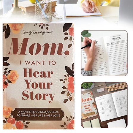 Mon Jag Vill Höra Din Berättelse Journal Personlig Mamma Guidad Anteckningsbok för Dela Hennes Liv Födelsedagspresent