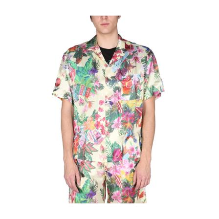 Golden Goose, Short Sleeve Shirts Beige, Heren, Maat:S,Viscose