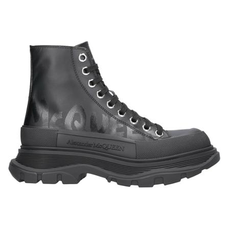 Alexander McQueen, Sneakers high Tread Zwart, Dames, Maat:36 EU