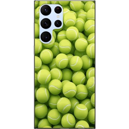 Yhteensopiva Puhelinkuori Samsung Samsung Galaxy S22 Ultra 5G Vihreiden tennispallojen kuvio korkealla tarkkuudella, urheilullinen motiivi toistettava