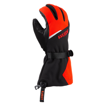 Handschoenen Klim Fusion Gauntlet Zwart/Vurig Rood M
