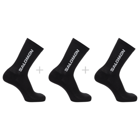 Salomon - Strømper Strømper Everyday Crew 3-pack - Black / Black