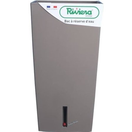 Kvadratisk blomkruka - RIVIERA - Eva New - Plast - 28 x 28 x H 52 cm - 31 L - Taupe