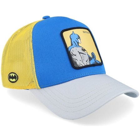 Capslab - Blå trucker Caps - Dc Comics Batman Beige/Blue/Grey A-Frame Trucker @ Hatstore