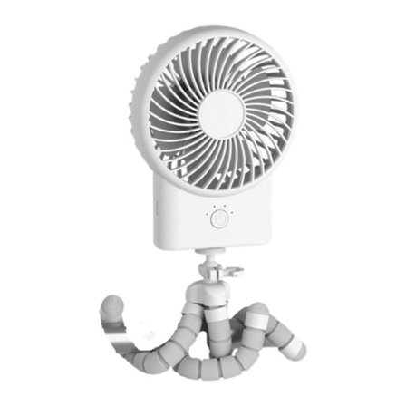 Octopu Fläkt och Praktisk Fläkt för Utomhus- och Inomhusresor Lägenhet vit