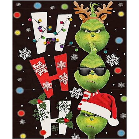 5D Jule Grinch Diamantmalerisett DIY Diamantkunstmaleri