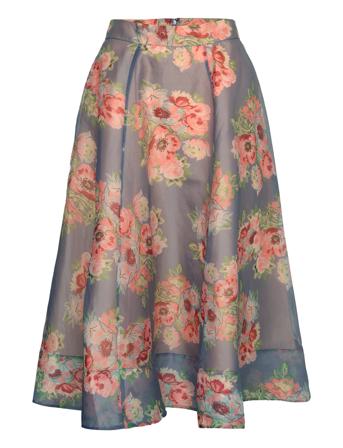 Organza Skirt Knälång Kjol Multi/mönstrad By Ti Mo