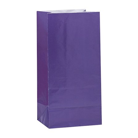 Unique Party Papperspåsar (12-pack) One Size Mörklila