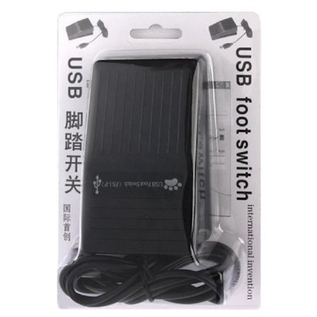 USB Fotpedal Bryter Gaming, Sort Enkel for HID Handling Programmerbar Digital C