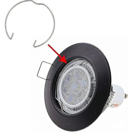 4 st Fjäderringar Lås Clips & LED-glödlampshållare (Fww)