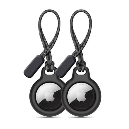 [2-Pack] Tech-Protect Apple Airtag 1/2 Skal Rough Chain - Svart