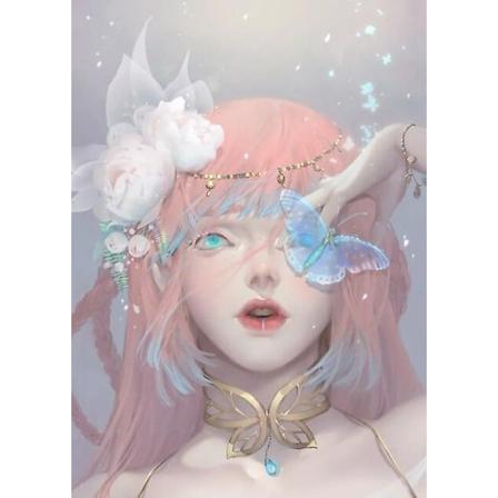 5D DIY Diamantmaleri Anime Skønhedsspilkarakter Dame Fuld Bor Embroderi Korssting Mosaik Hjemmedekoration Julegave 104733 15.7x19.6inch
