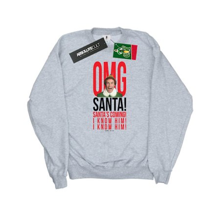 Elf Dam/Damer OMG Santa I Know Him Sweatshirt XL Sports Grå