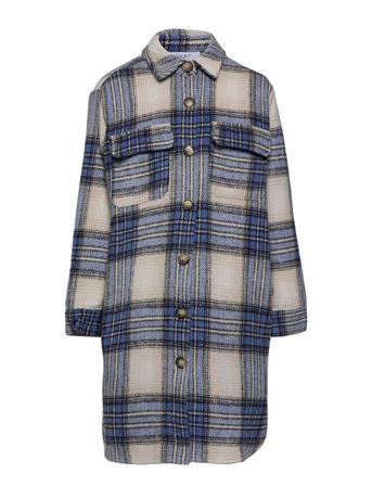 Katja Long Shirt Overshirts Blå Grunt