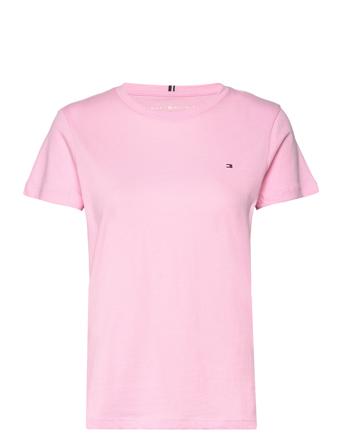 New Crew Neck Tee T-shirt Top Lyserød Tommy Hilfiger