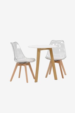 Venture Home - Matgrupp Leonora med 2st stolar Edvin - Vit - Matgrupp 4 personer - Från Homeroom
