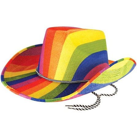 Rainbow cowboyhatt, flerfärgad (1 st)