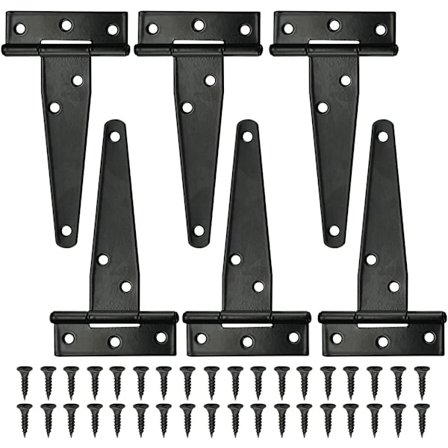 6 stk. hengsler til skurport, kraftig stropphengsel, 100 mm/4 tommer, rustfritt