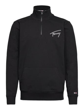 Tjm Reg Signature Half Zip Sweatshirt Trøje Sort Tommy Jeans