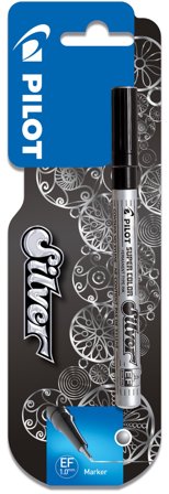 Pilot SuperColor Markør Permanent Sølv, Kontorartikler