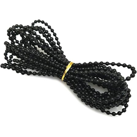 Persiennesnor, tilbehør til vertikale persienner, rullegardin perlesnor, reservedele, reparationsdele (sort)