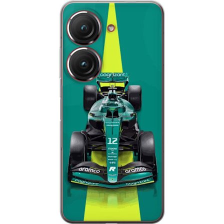 Yhteensopiva Puhelinkuori Asus Asus Zenfone 9 Aston Martinin Formula 1 -auto vihreässä kilpailumuotoilussa, jossa on moderni studiosentuntma