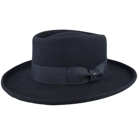 Jaxon & James - Nero western Cappello - Gambler With Grosgrain Band Black Western @ Hatstore