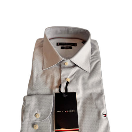 Ljusgrå skjorta Tommy Hilfiger Regular Fit