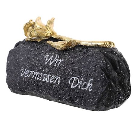Harpiks Afdødte Slægtninge Venner Sorg Gravsten Dekorativ Sorg Kirkegård Prop[D] Black 15X8.5CM