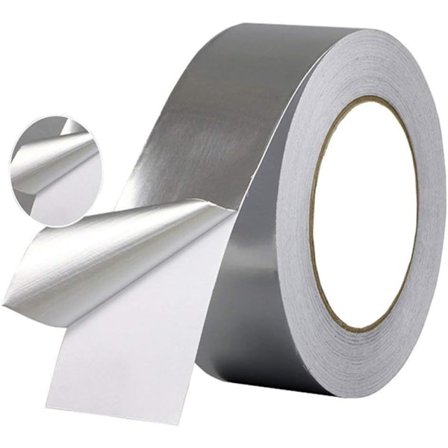 Aluminiumklæbende tape, varmebestandig varmeafskærmningstape, vandtæt tape 20mm*30m tape (2 ruller, sølv)